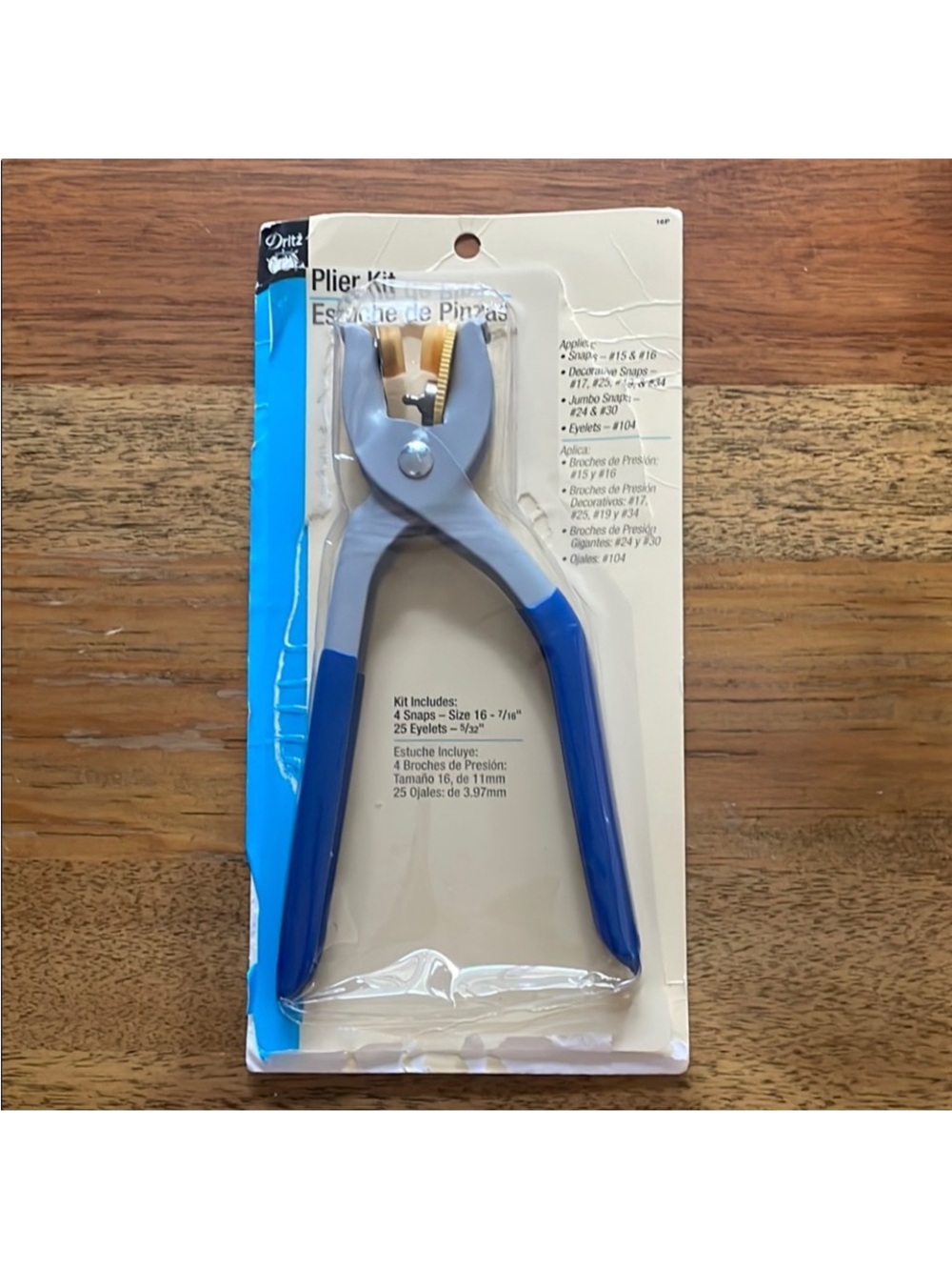 Dritz Blue Handheld Plier Kit for Snaps & Eyelets